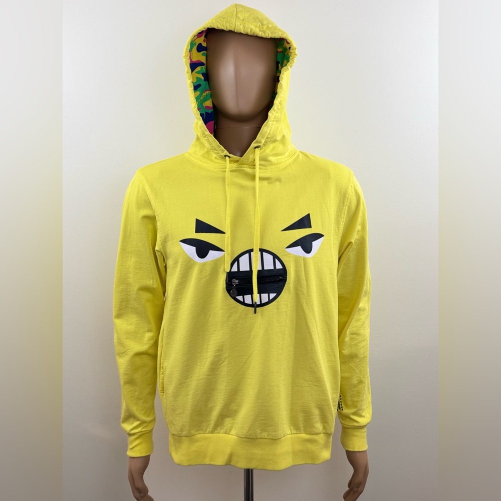 Elstinko Yellow Pullover Hoodie, Men's Size Medium, Korean Brand